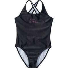 AquaWave Dziecięcy strój kąpielowy Aquawave Salava Jr black leaves print rozmiar 140