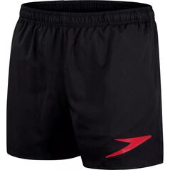 Speedo Męskie szorty Speedo SPORT SOLID 16" WSHT AM black/fed red rozmiar S