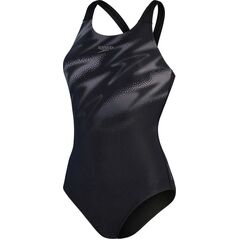 Speedo Damski strój kąpielowy Speedo Hyperboom Plmt Msbk Af black / dove grey rozmiar 28