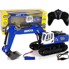 LeanToys Koparka gąsienicowa R/C niebieska