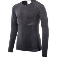 hitec Dziecięca bluzka termoaktywna Hi-tec Hikro Top Jr black/grey rozmiar 140/152