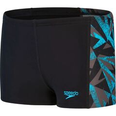 Speedo Dziecięce bokserki kąpielowe Speedo HYPERBOOM PNL ASHT JM black/bolt/dove grey rozmiar 7-8