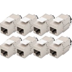 Digitus DIGITUS CAT 6A Keystone Modul, θωρακισμένο με διαχειριστή καλωδίων 8 τεμ