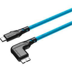 Kabel USB Ednet Kabel fotograficzny Mathorn MTC-231 2m 10Gbps USB C - MicroB 90° ArcticBlue