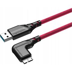 Kabel USB Ednet Kabel fotograficzny Mathorn MTC-521M 5m 10Gbps USB A - MicroB 90° Magenta