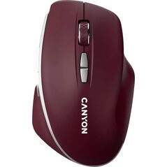 Ασύρματο ποντίκι Canyon CANYON MW-21, 2.4 GHz, με 7 κουμπιά, DPI 800/1200/1600, Μπαταρία: AAA*2 τεμ, Μπορντό Κόκκινο, 72*117*41mm, 0.075kg