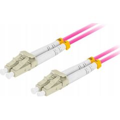 Lanberg Patchcord światłowodowy Lanberg MM LC/UPC-LC/UPC DUPLEX 3.0MM OM4 50/125 LSZH 0.5m fioletowy