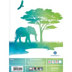 Herlitz Herlitz Σχεδιαστικό μπλοκ A4 GREENline Ελέφαντας 20 φύλλα