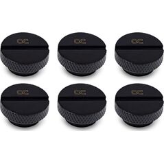 Alphacool Alphacool Eiszapfen Βιδωτό καπάκι G1/4, μαύρο -6 τεμάχια