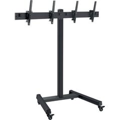 Hagor HAGOR BrackIT Stand Dual mobiles Standsystem fuer 2x 107-140cm screens montageseitig hoehenverstellbar VESA max 600x400 Tragl 2x35kg