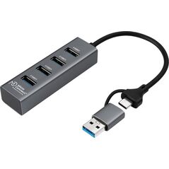 HUB USB MicroConnect USB 3.0 Hub 4-Port με USB-C