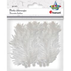 Titanum Piórka puch indyk 9-15cm białe 50szt