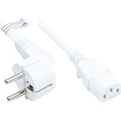 Καλώδιο τροφοδοσίας Good Connections Good Connections Schutzkontakt-Stecker gew.- C13 λευκό 2,5m