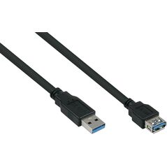 Καλώδιο USB Alcasa kabelmeister USB3.0 επέκταση A αρσενικό-Α θηλυκό UL μαύρο 3m