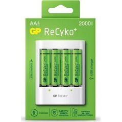 Επαναφορτιζόμενες Μπαταρίες GP GP ReCyko+ 4 x AA 2000 mAh + Φορτιστής