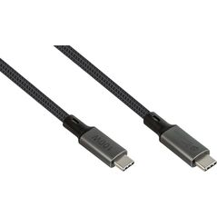 Καλώδιο USB TRITON GoodConnections USB-C 4.0 (ST-ST) 1,8m Καλώδιο σύνδεσης Υφασμάτινο περίβλημα 100W 8K 30Hz Ανθρακί