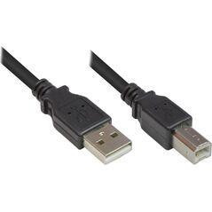 Καλώδιο USB Alcasa Alcasa 2510-05OFS καλώδιο USB USB 2.0 0,5 m USB A USB B Μαύρο