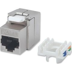 Intellinet Network Solutions INTELLINET Cat6a-Modularbuchse FTP Keystone Jack werkzeuglos silber