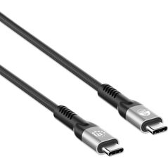 MANHATTAN USB4 Typ C40 Gbit/s 8K Video und 240W EPR Ladekabel 2 m USB4 Gen 3x2 8K60Hz Single-Display 4K60Hz Dual-Display