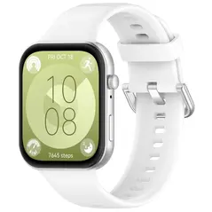 Bizon Strap Watch Silicone Pro Huawei Watch Fit 3 white