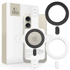 Tech-Protect MMP-100 Magnetic MagSafe Ring Black & White [2 PACK]