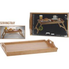 Taca śniadaniowa rozkładana z bambusa 50x30 cm
