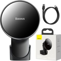 Baseus Uchwyt Baseus Uchwyt samochodowy Big Energy z ładowarką indukcyjną 15W do serii iPhone 12 (czarny)