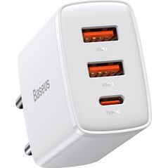 Ładowarka Baseus CCXJ-E02 2x USB-A 1x USB-C 3 A (BSU2896WHT)