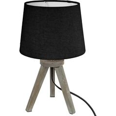 Lampa stołowa Atmosphera Lampa stołowa MINI NOIR, drewniane nóżki, 30 cm