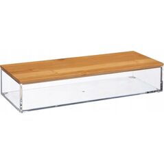 5five Organizer łazienkowy z pokrywką z bambusa, 25,5 x 9,6 x 5,5 cm