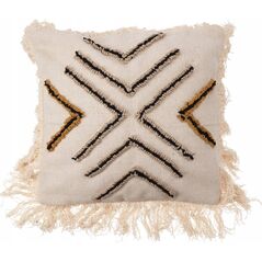 Home Styling Collection Poduszka boho z frędzlami, 45 x 45 cm