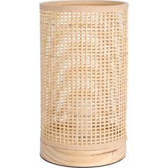 Home Styling Collection Lampa stołowa bambus, tuba, podstawa z drewna sosnowego, 13 x 23 cm