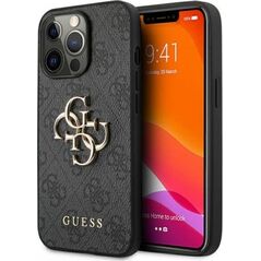 Guess Etui Guess GUHCP13L4GMGGR Apple iPhone 13 Pro szary/grey hardcase 4G Big Metal Logo