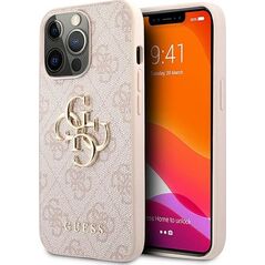 Guess Guess GUHCP13L4GMGPI iPhone 13 Pro / 13 6,1" różowy/pink hardcase 4G Big Metal Logo