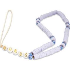 Guess Guess zawieszka GUSTPEARU Phone Strap lilak/lilac Heishi Beads