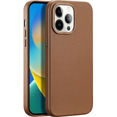 Dux Ducis Dux Ducis Grit skórzane etui do iPhone 14 Pro Max elegancki pokrowiec ze sztucznej skóry (kompatybilne z MagSafe) brązowy