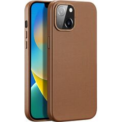 Dux Ducis Dux Ducis Grit skórzane etui do iPhone 14 Max elegancki pokrowiec ze sztucznej skóry (kompatybilne z MagSafe) brązowy