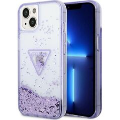 Guess Etui Guess GUHCP14MLFCTPU Apple iPhone 14 Plus fioletowy/purple hardcase Liquid Glitter Palm Collection