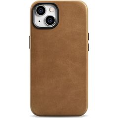 iCarer iCarer Oil Wax Premium Leather Case skórzane etui iPhone 14 magnetyczne z MagSafe brązowy (WMI14220701-TN)