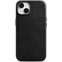iCarer iCarer Oil Wax Premium Leather Case skórzane etui iPhone 14 magnetyczne z MagSafe czarny (WMI14220701-BK)