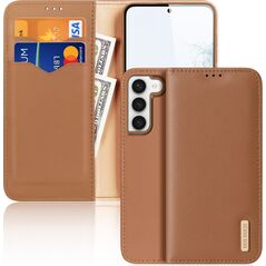Dux Ducis Dux Ducis Hivo etui Samsung Galaxy S23+ pokrowiec z klapką portfel podstawka blokada RFID brązowe