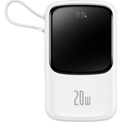 Powerbank Baseus Qpow Digital Display Lightning 10000mAh Biały