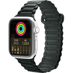 Dux Ducis Dux Ducis Strap (Armor Version) pasek Apple Watch Ultra, SE, 8, 7, 6, 5, 4, 3, 2, 1 (49, 45, 44, 42  mm) silikonowa magnetyczna opaska bransoleta zielony