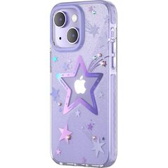 Kingxbar Kingxbar Heart Star Series etui iPhone 14 Plus etui w gwiazdki purple star