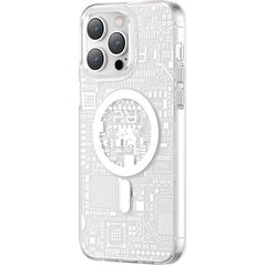 Kingxbar Kingxbar PQY Geek Series magnetyczne etui iPhone 14 Pro Max MagSafe srebrne