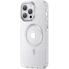 Kingxbar Kingxbar PQY Ice Crystal Series magnetyczne etui iPhone 14 Plus MagSafe srebrne