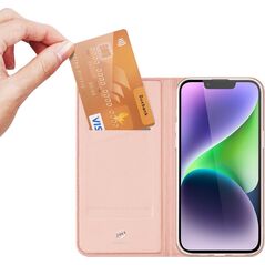 Dux Ducis Etui do iPhone 15 Plus pokrowiec z klapką i portfelem Dux Ducis Skin Pro - różowe