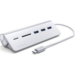 HUB USB Satechi Satechi Aluminium Hub Combo - aluminiowy Hub USB-C (3x USB-A, czytnik kart micro/SD) (silver)
