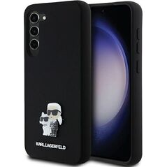 Karl Lagerfeld Etui Karl Lagerfeld KLHCS24MSMHKCNPK Samsung Galaxy S24+ Plus hardcase Silicone Karl&Choupette Metal Pin czarny/black