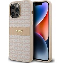 DKNY DKNY DKHCP14LPRTHSLP iPhone 14 Pro 6.1" różowy/pink hardcase Leather Mono Stripe & Metal Logo